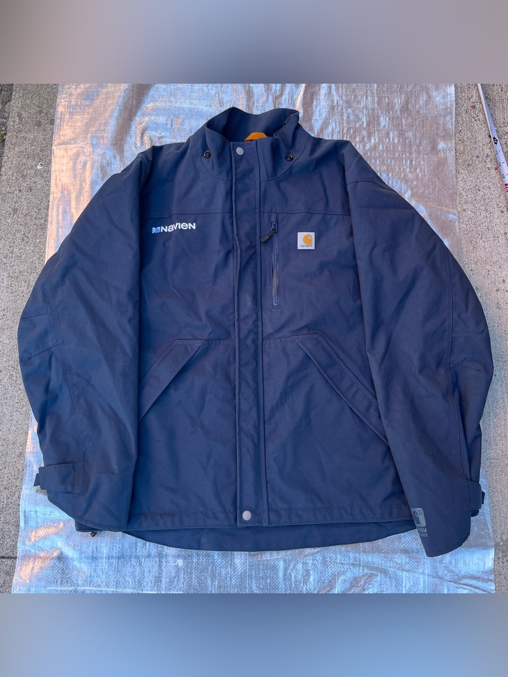 Carhartt mens Storm Defender Loose Fit Heavyweight Jacket sz large navy